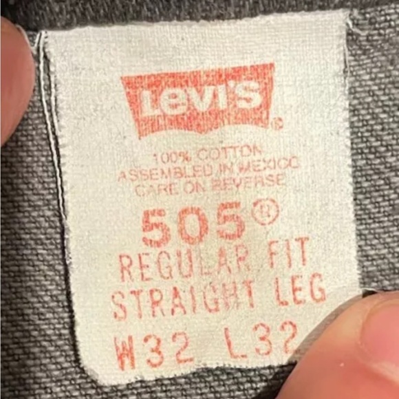 Vtg Men's 505 Levi's Black Jeans Sz 32 x 32 Made In 1998 Broken in to perfection - Picture 4 of 16
